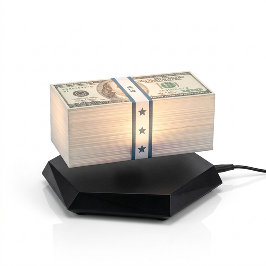 Levitating money lamp